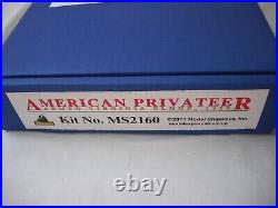 Model Shipways MS2160 American Privateer, Laser, Wood, Ship Model Kit, 148 Scale