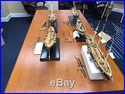 Model boats / clipper ships 5 lot of museum quality needs work