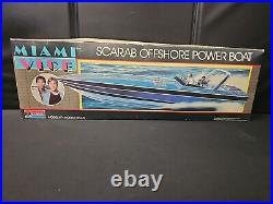 Monogram MIAMI VICE Scarab Offshore Power Boat Model Kit #3104 1986 NEW OPEN BOX