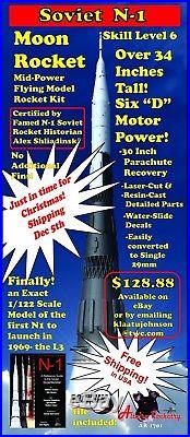 N1 Flying Model Rocket 1/122 Scale Altaira Rocketry (Shipping 12-5-17)