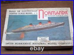 NEW PHOTOS Model Builders Guild SS Normandie Ship Model 1686 Electric Model Kit