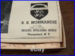 NEW PHOTOS Model Builders Guild SS Normandie Ship Model 1686 Electric Model Kit