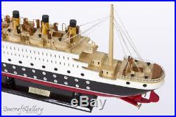 NEW RMS TITANIC Handcrafted Wooden Model Boat Cruise Ship 60cm