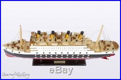 NEW RMS TITANIC Handcrafted Wooden Model Boat Cruise Ship 60cm