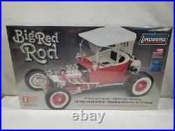 New Lindberg 1/8 Scale Big Red Rod Ford T Bucket Model Kit #73044 FREE USA SHIP