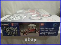 New Lindberg 1/8 Scale Big Red Rod Ford T Bucket Model Kit #73044 FREE USA SHIP
