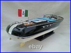 New Riva Aquarama 21 White-Blue Seat Quality Wood Model Boat L50 Free Shipping