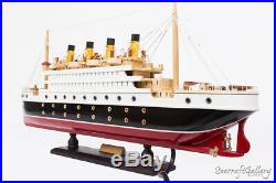 New Rms Titanic Handcrafted Wooden Model Boat Cruise Ship 60cm With Lights