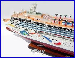 Norwegian Dawn Dolphin Artwork Cruise Ship 40 Handcrafted Wooden Ship Model