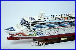 Norwegian Gem 40 Handmade Wooden Cruise Ship Model NEW