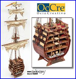 Occre Santisma Trinidad Cross Section 190 Scale Model Boat Display Kit 16800