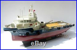 Offshore Support Vessel Wooden Ship Model Display Ready