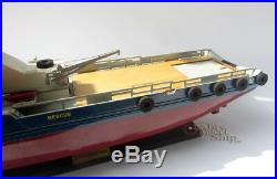 Offshore Support Vessel Wooden Ship Model Display Ready