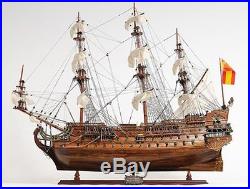 Old 37 Tall Handmade Wooden Ship Craft San Felipe Exclusive Edition Model Boat