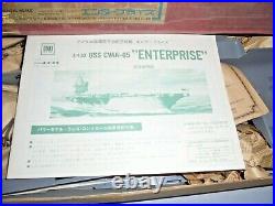 Otaki Uss Enterprise Huge Plastic Model Kit 1400 With Original Box Vintage