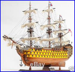 Painted HMS Victory British Royal Navy 1774 Wood Tall Ship Model 37 Fully Built