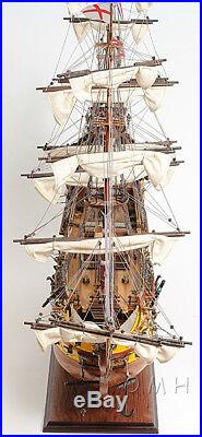Painted HMS Victory British Royal Navy 1774 Wood Tall Ship Model 37 Fully Built