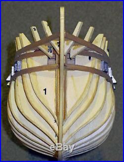 Partially built MAMOLI WOOD SHIP MODEL USS CONSTITUTION kit and tool bundle