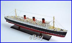 QUEEN MARY Cruise Ship 40 Handmade Wooden Ship Model NEW