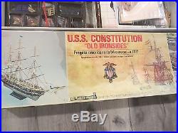 RARE Vintage C. Mamoli USS Constitution Old Ironsides Wood Ship Model Kit Italy