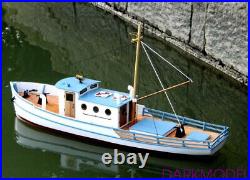 RC model fishing boat NAXOS motor yacht FRP Hull and Plywood Boat DIY Kit set