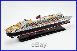 RMS Queen Mary 2 Cunard Line Handmade Ship Model 34 Museum Quality Scale 1/400