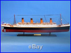 RMS Titanic Ocean Liner Handcrafted Wooden Model Ship 40 White Star Boat Line