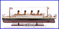 RMS Titanic Ocean Liner Wooden Model 25 White Star Line Cruise Ship New