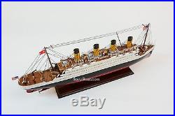 RMS Titanic White Star Line Cruise Ship 25 Handmade Wooden Model Ship NEW