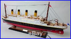 RMS Titanic White Star Line Handmade Wooden Cruise Ship Model 40 with lights