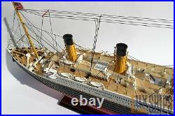 RMS Titanic Wooden Ship Model 40 With Lights RMS Titanic Model Ship