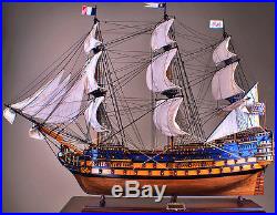 ROYAL LOUIS 48 large scaled wood model ship historic French tall sailing boat