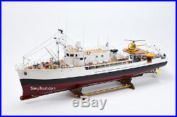 RV Calypso Research Vessel Handmade Wooden Ship Model 48 RC Ready