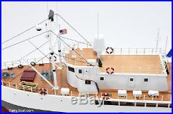RV Calypso Research Vessel Handmade Wooden Ship Model 48 RC Ready