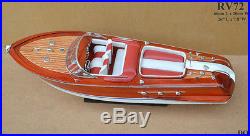 RV72 # WOOD WOODEN SPEED BOAT SHIP MODEL for display 66cm (26) High quality