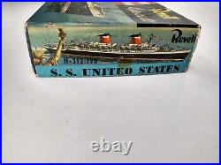 Rare 1953 REVELL S. S. UNITED STATES Ship Model Kit H-312198 Vintage