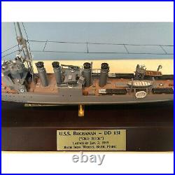Rare Model Ship U. S. S Buchanan DD131, Built Up 1240 Scale. US Navy, WWI