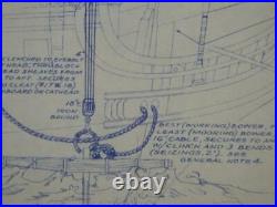 Rare Original Sea Gull Model Ship Plan CONFEDERACY 1778 Unparalleled Detail Sgnd