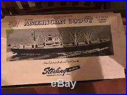 Rare Vintage Sterling American Scout C-2 Wooded Ship Model Building Kit Hobby
