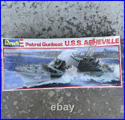 Revell Patrol Gunboat USS Asheville Plastic Model Kit 1988