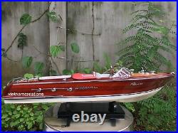 Riva Aquarama Speed Model Ship Boat Wood Wooden Italian Nautica Handmade 21