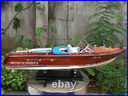 Riva Aquarama Speed Model Ship Boat Wood Wooden Italian Nautica Handmade 21