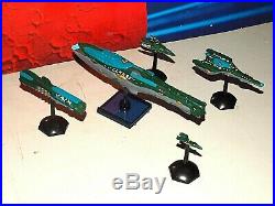 Robotech / Macross Zentraedi Attack Fleet Miniature Set (5 Ships+stands, Metal)