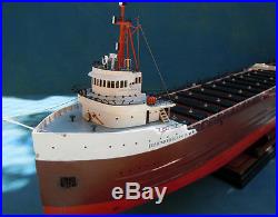 S/S EDMUND FITZGERALD- GREAT LAKES FREIGHTER, 48 HANDBUILT CUSTOM SHIP MODEL