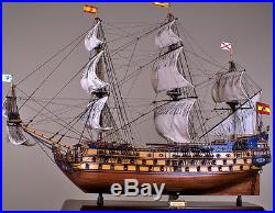 SAN FELIPE 48 large scaled wood model ship tall Spanish boat