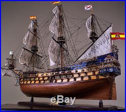 SAN FELIPE 48 large scaled wood model ship tall Spanish boat