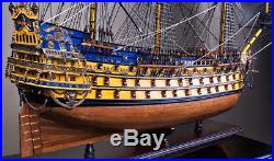 SOLEIL ROYAL 37 large scaled wood model ship historic French tall sailing boat