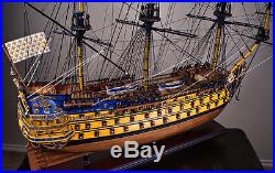 SOLEIL ROYAL 44 large scaled wood model ship historic French tall sailing boat