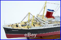 SS AMERICA Ocean Liner 34 Handcrafted Wooden Ship Model