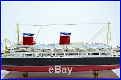 SS AMERICA Ocean Liner 34 Handcrafted Wooden Ship Model